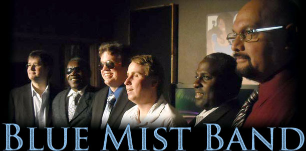 Home Page Banner Showing Blue Mist Band's Members